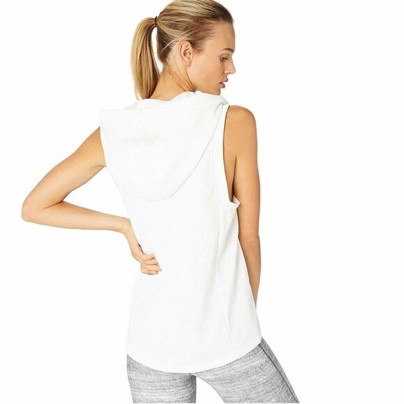 New! UNDER ARMOUR Women's Half Zip Hooded Fleece Active Vest Moisture Wick White - Picture 7 of 7